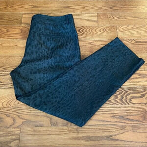 Cleo women’s black animal print pants in size ‎ 12